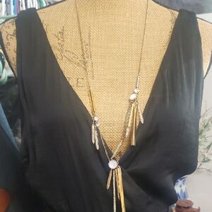 J CREW Elegant Gold BAR Necklace